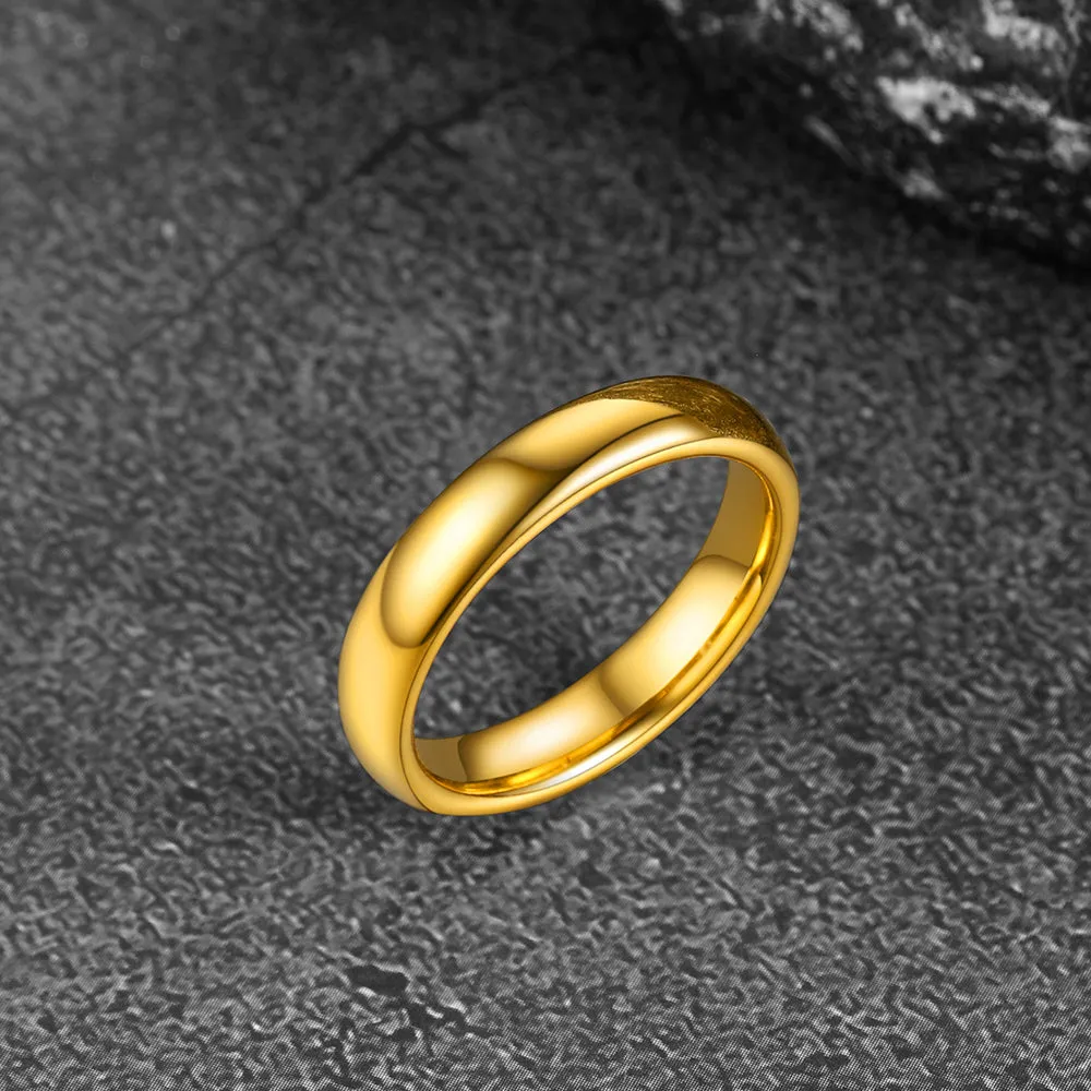 Polished Gold Tungsten Carbide Doom Band Ring For Men 4mm/6mm/8mm Width sold by FaithHeart product image thumbnail 5