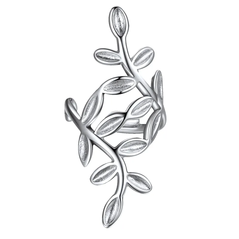 Sterling Silver Leaf Non Piercing Clip on Cartilage Ear Cuff Earrings 1PC sold by FaithHeart