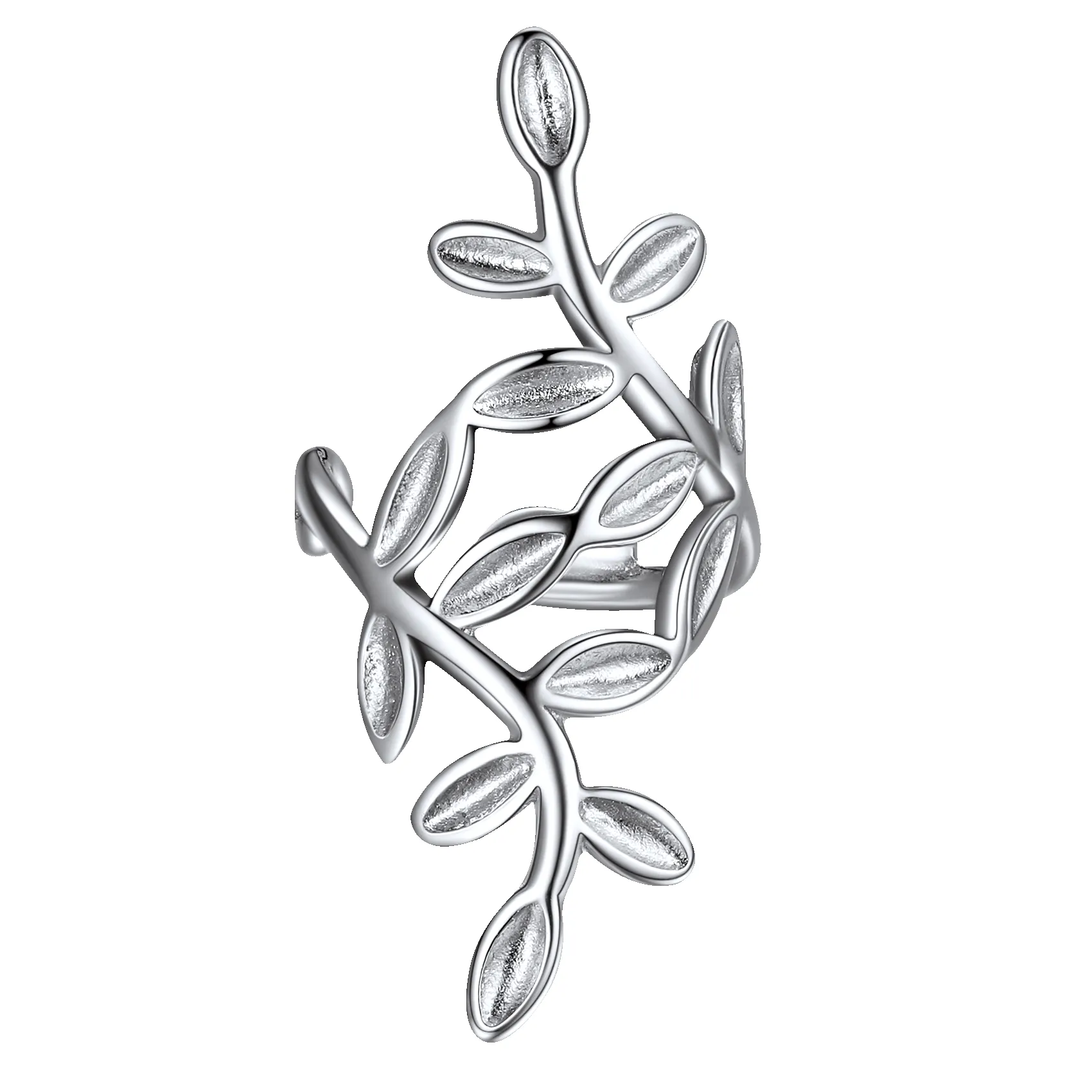 Sterling Silver Leaf Non Piercing Clip on Cartilage Ear Cuff Earrings 1PC sold by FaithHeart