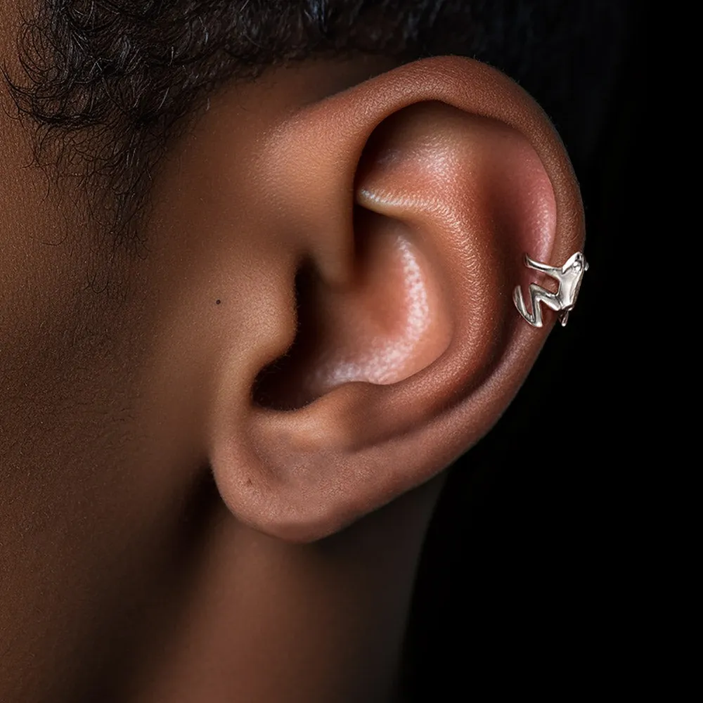 925 Sterling Silver Frog Ear Cuff Cartilage Earrings 1PC sold by FaithHeart product image thumbnail 2