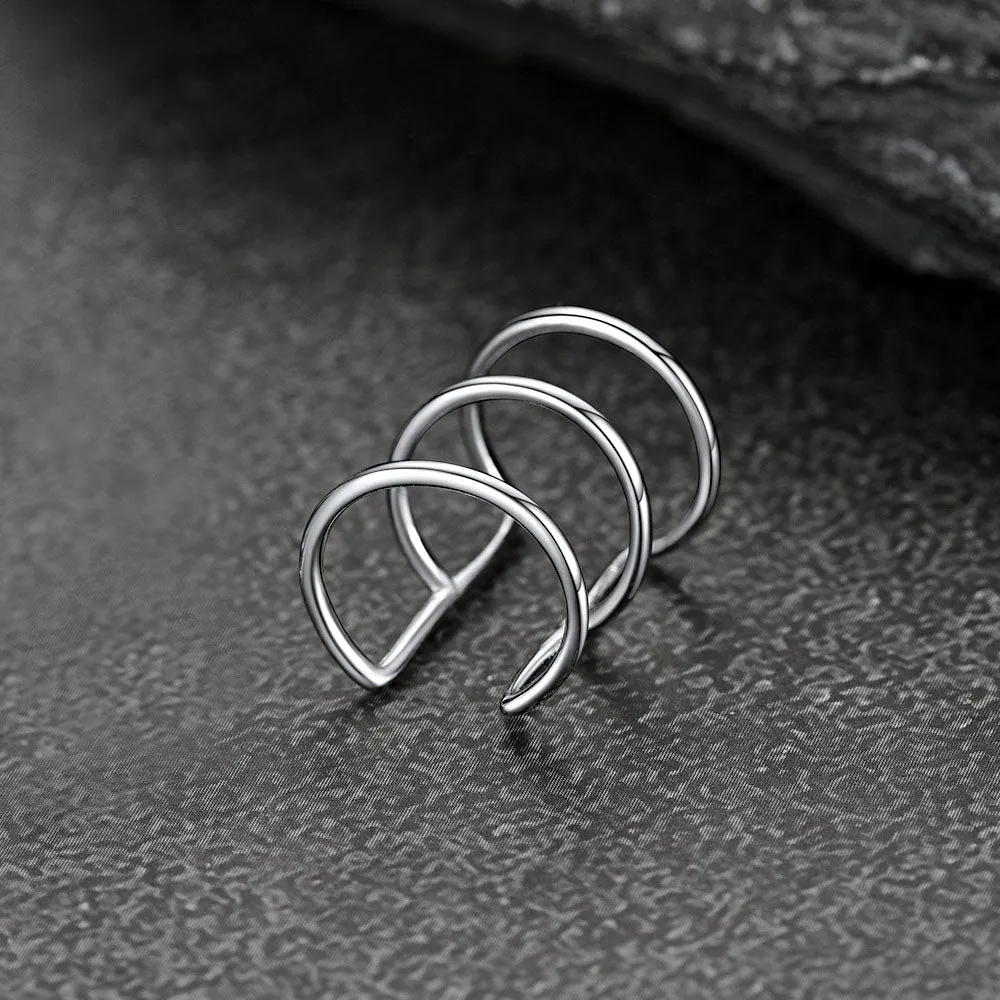 Sterling Silver Cartilage Ear Cuff Wrap Earrings 1PC sold by FaithHeart product image thumbnail 2