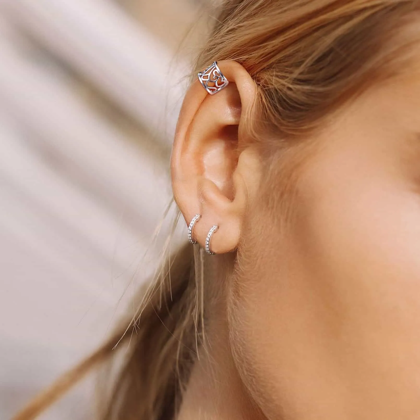 Celtic Knot 925 Sterling Silver Cartilage Ear Cuff sold by FaithHeart product image thumbnail 2