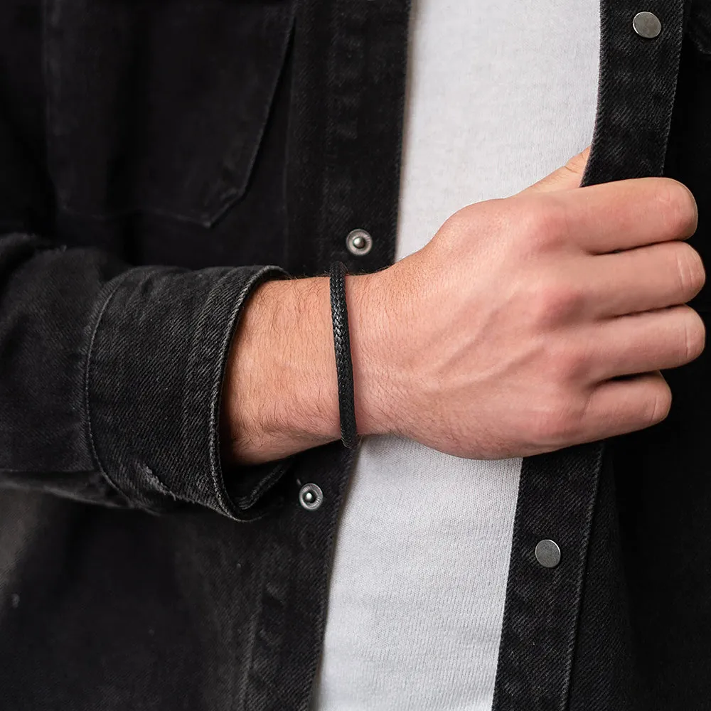 Clasp Braided Genuine Leather Bracelet for Men Women sold by FaithHeart product image thumbnail 2