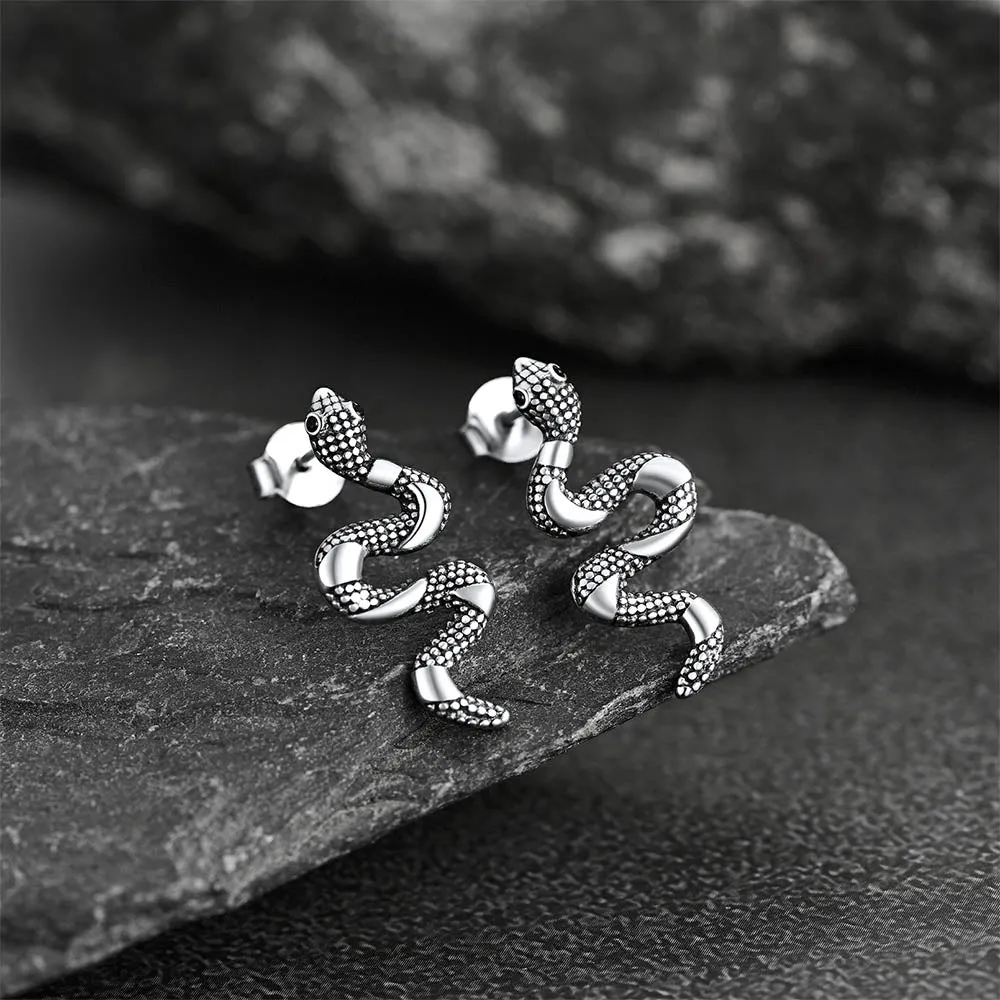 Flash Sale Sterling Silver Winding Snake Earrings Studs sold by FaithHeart product image thumbnail 2