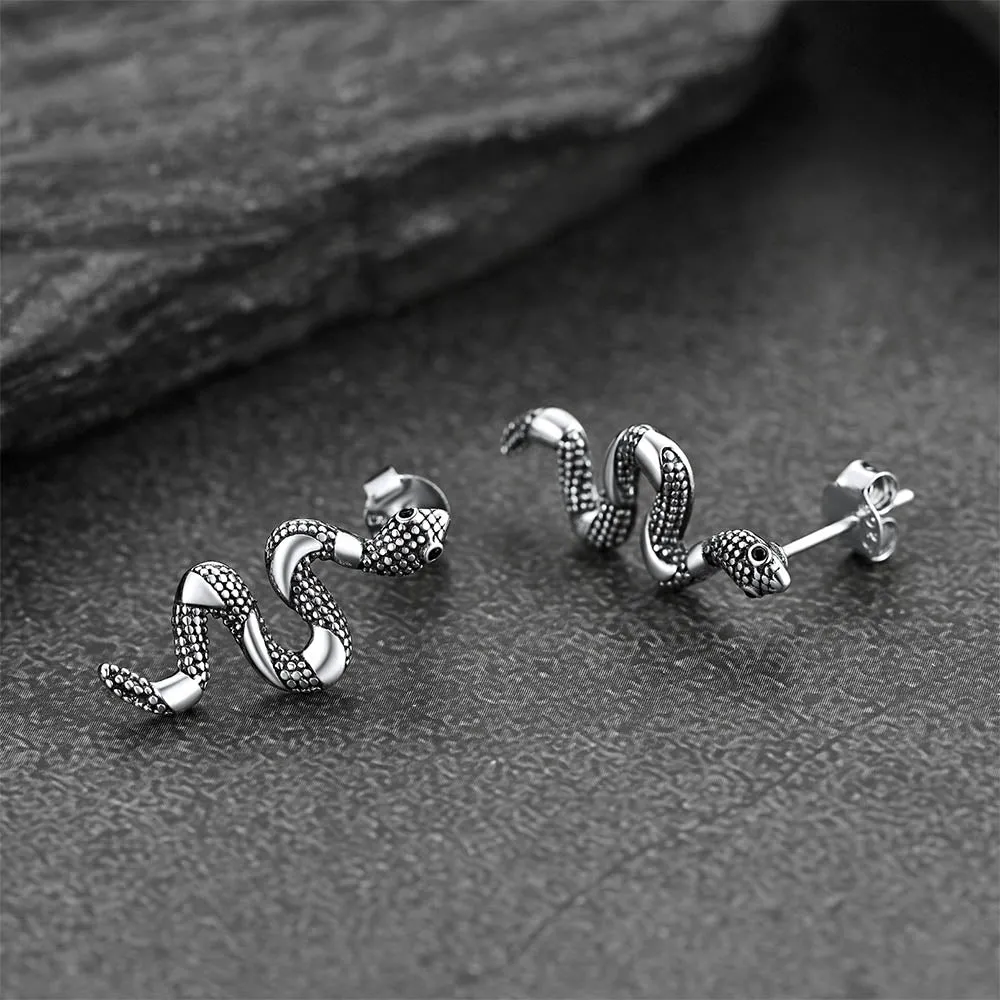 Flash Sale Sterling Silver Winding Snake Earrings Studs sold by FaithHeart product image thumbnail 5