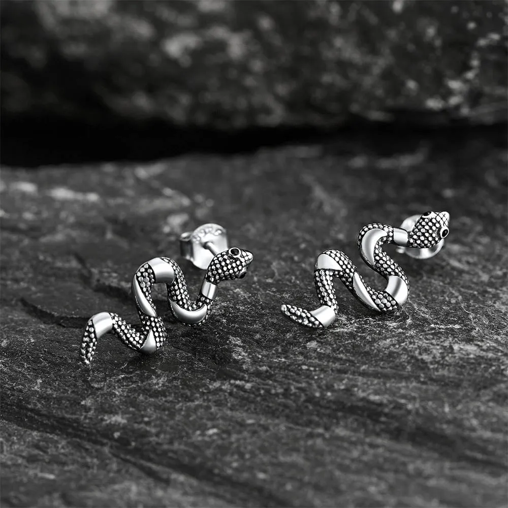 Flash Sale Sterling Silver Winding Snake Earrings Studs sold by FaithHeart product image thumbnail 3