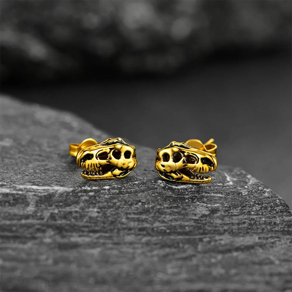 Punk Dinosaur Earrings Studs for Men sold by FaithHeart product image thumbnail 4