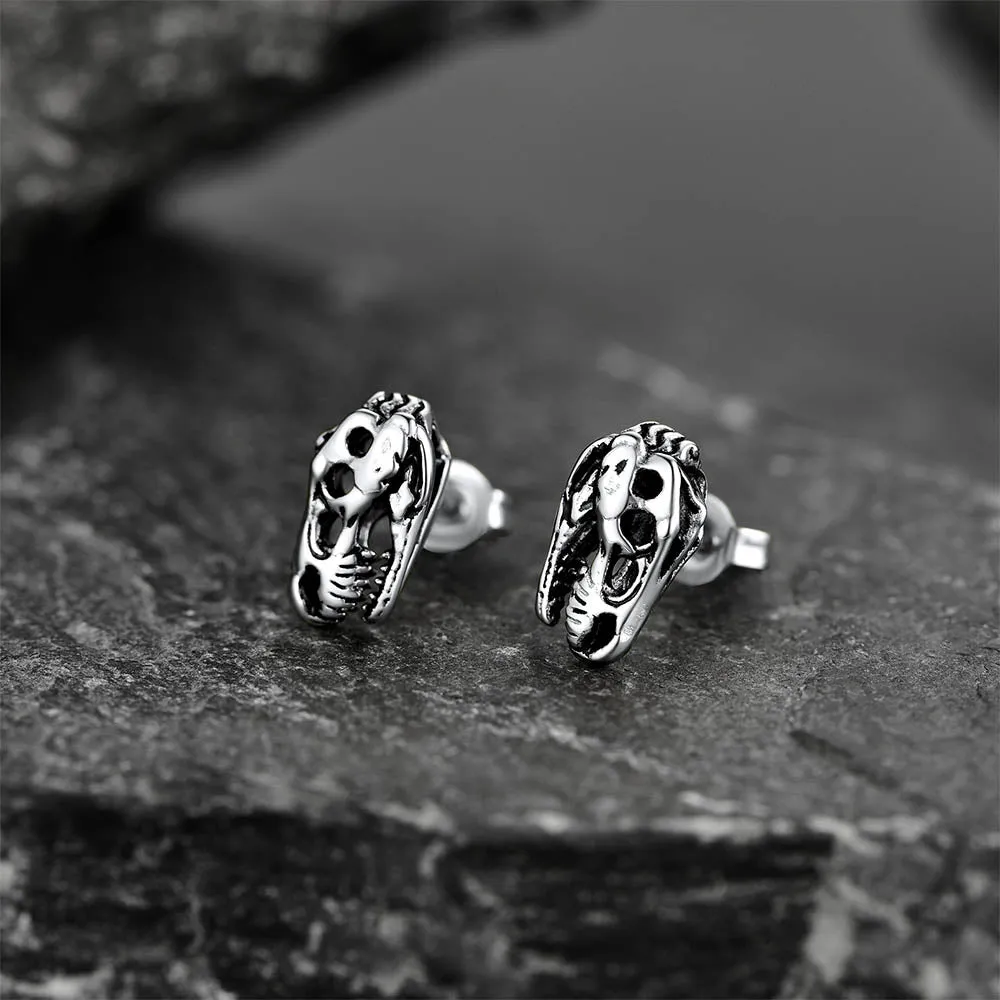 Punk Dinosaur Earrings Studs for Men sold by FaithHeart product image thumbnail 2