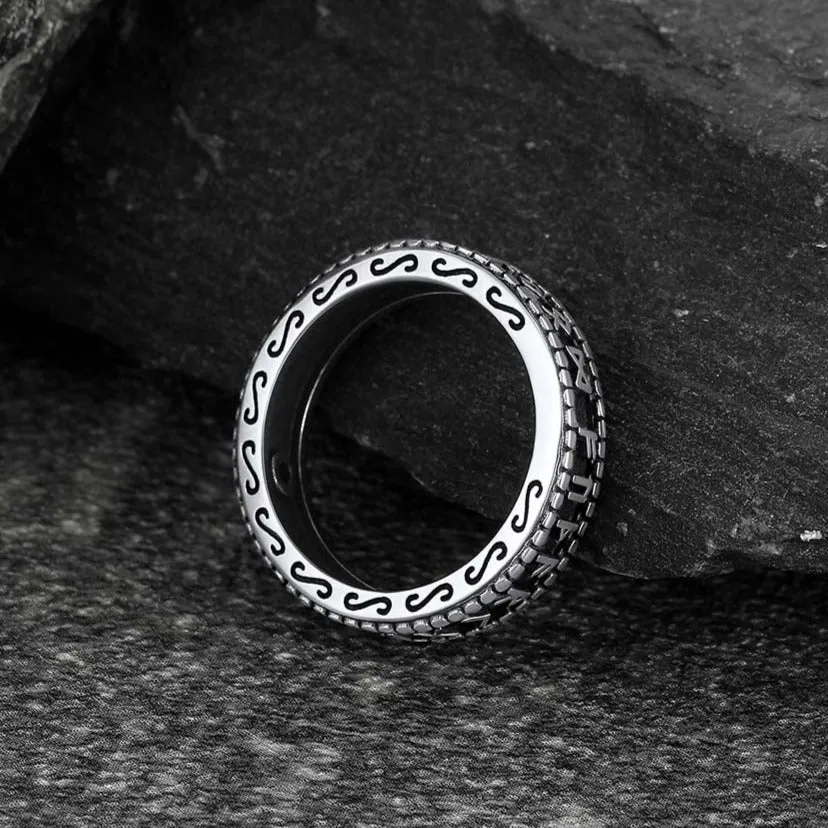 Sterling Silver Norse Runes Ring with Black Onyx sold by FaithHeart product image thumbnail 5