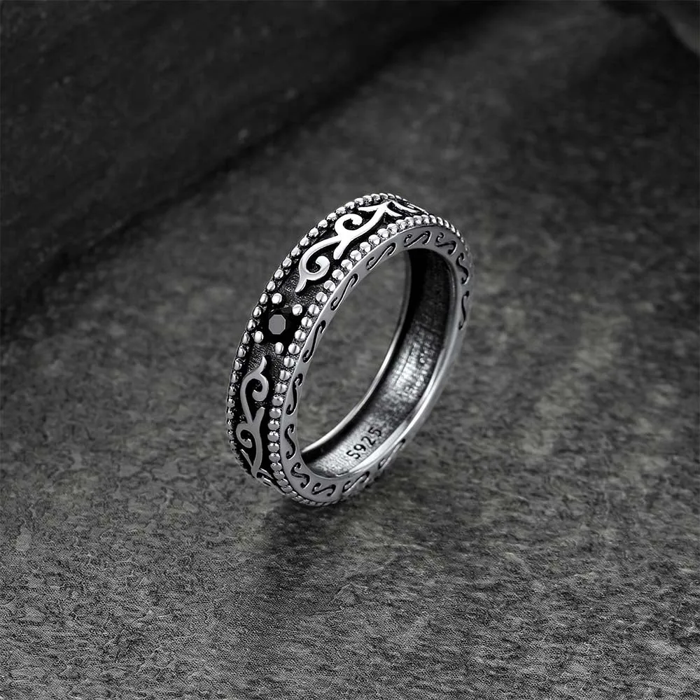 Sterling Silver Black Onyx Celtic Ring for Men sold by FaithHeart product image thumbnail 4