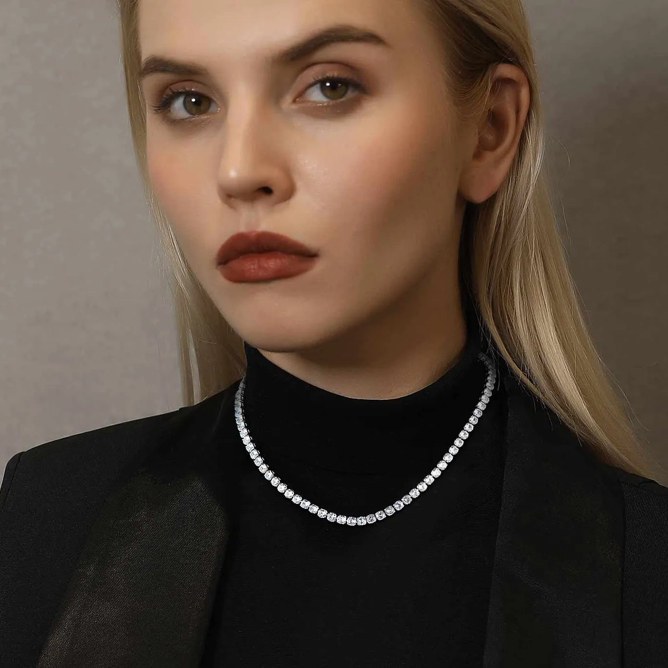 CZ Diamond Cut Tennis Chain Necklace for Men Women sold by FaithHeart product image thumbnail 5