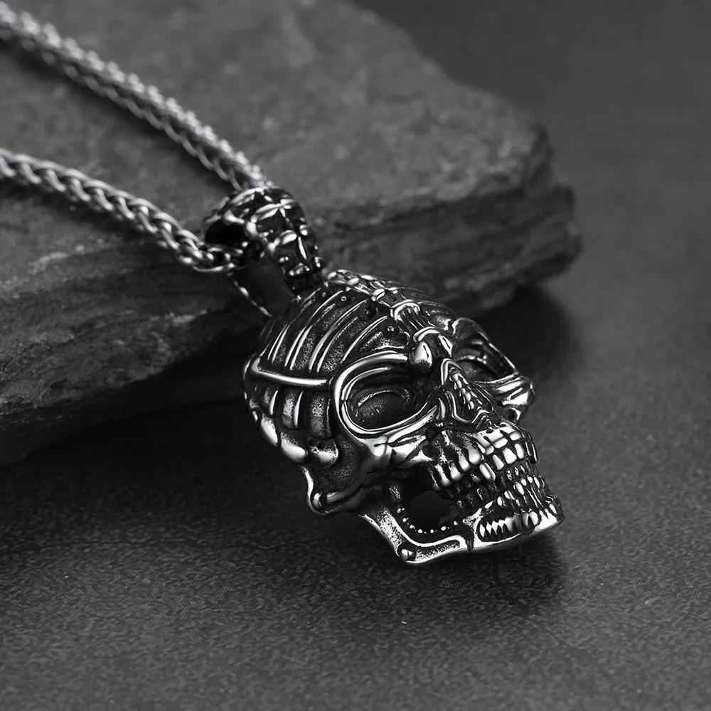 Gothic Skull Necklace Pendant for Men sold by FaithHeart product image thumbnail 3