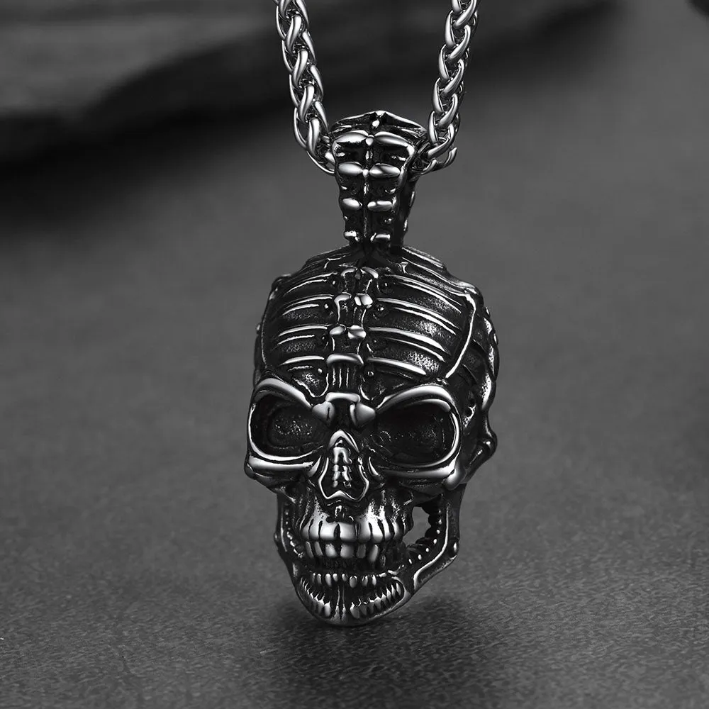 Gothic Skull Necklace Pendant for Men sold by FaithHeart product image thumbnail 4