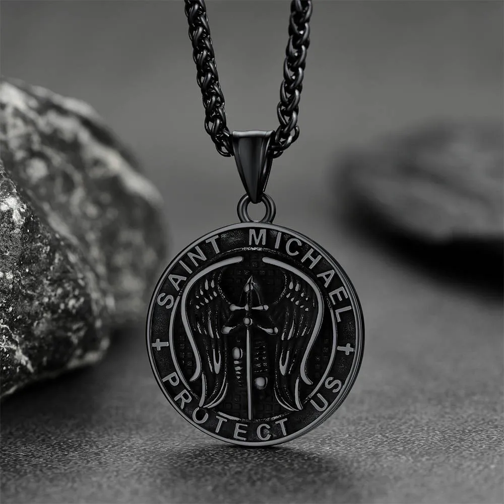 Christian Saint Michael Pendant Necklace Medal for Men sold by FaithHeart product image thumbnail 5