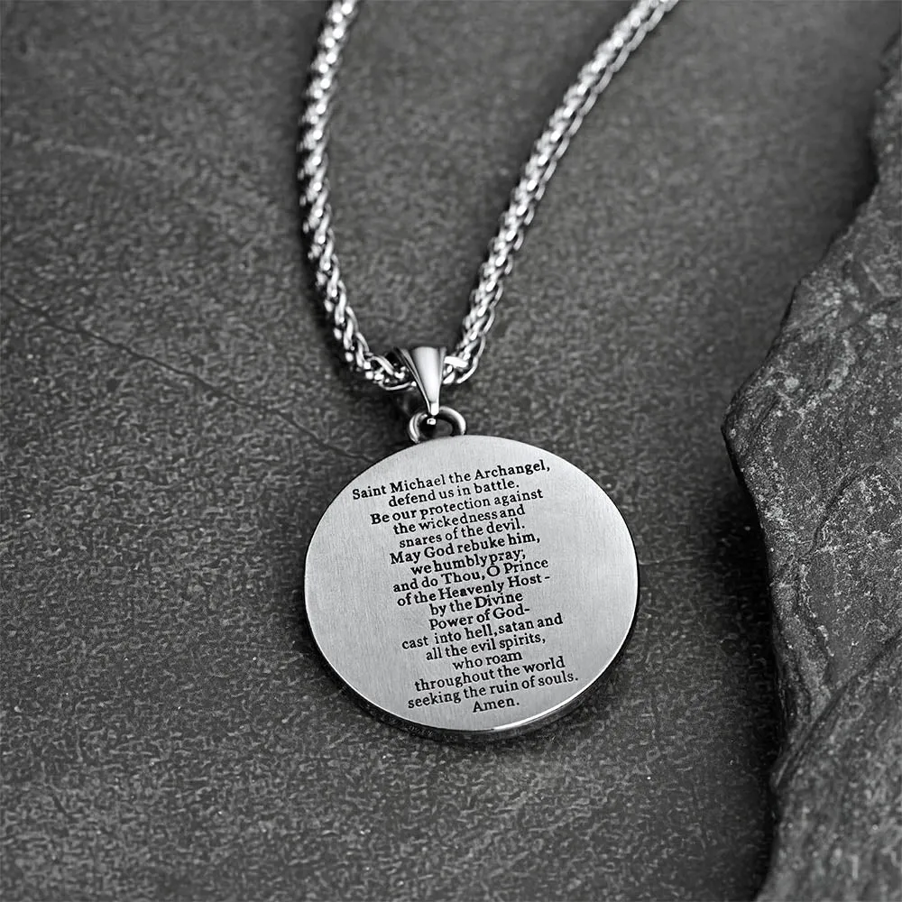 Christian Saint Michael Pendant Necklace Medal for Men sold by FaithHeart product image thumbnail 4