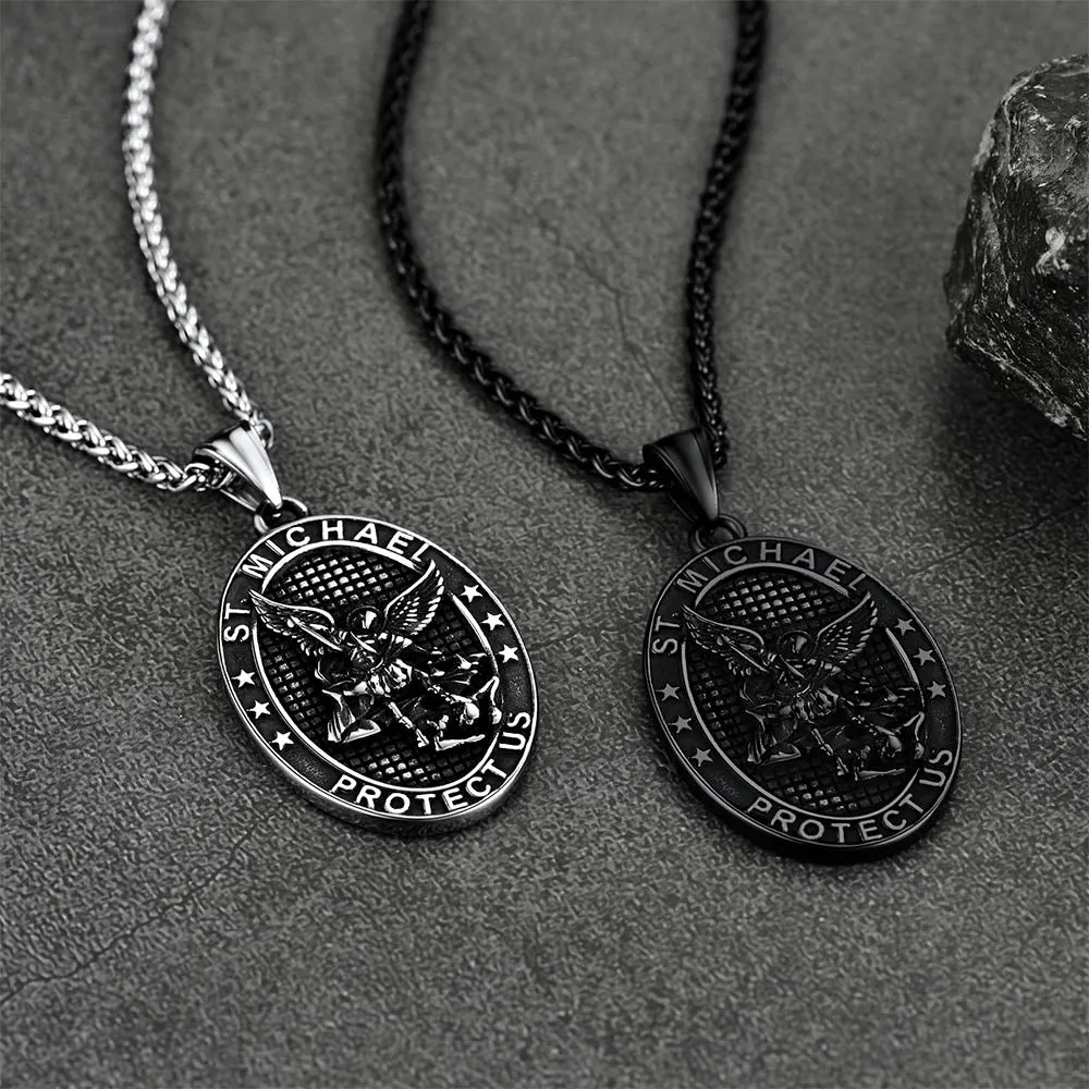 Oval Archangel Saint Michael Necklace Medal sold by FaithHeart product image thumbnail 5