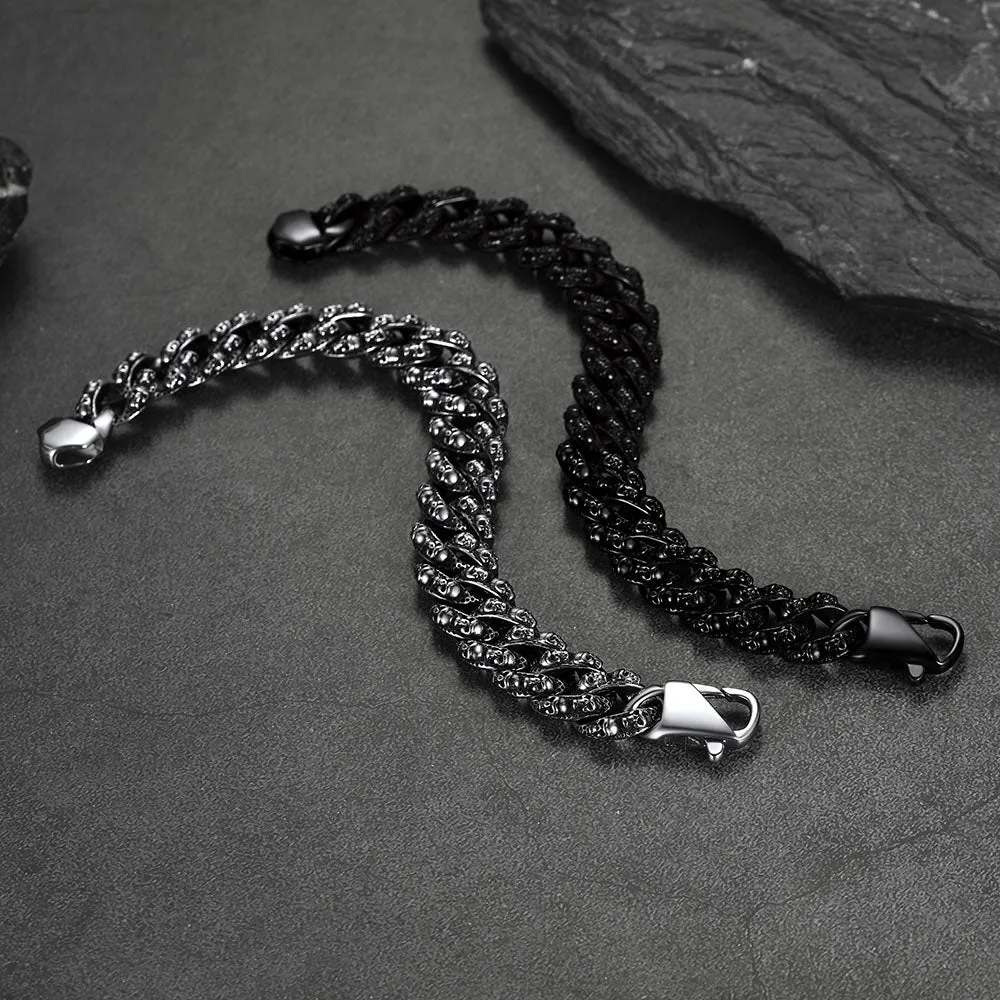 Chunky Heavy Skull Cuban Link Chain Bracelet for Men, 16MM Width sold by FaithHeart product image thumbnail 4