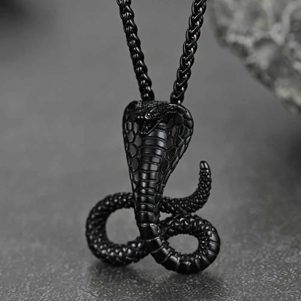 Punk Cobra Sanke Pendant Necklace for Men sold by FaithHeart product image thumbnail 4