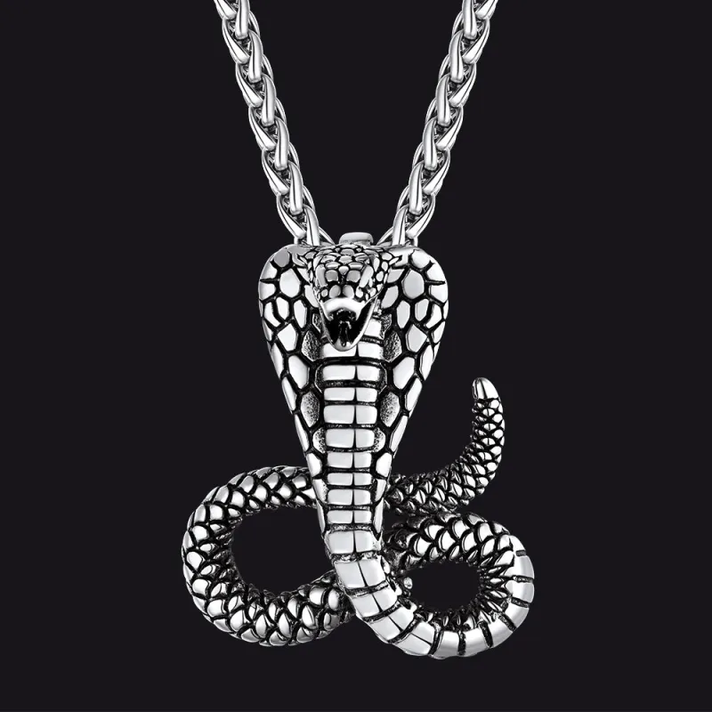 Punk Cobra Sanke Pendant Necklace for Men sold by FaithHeart