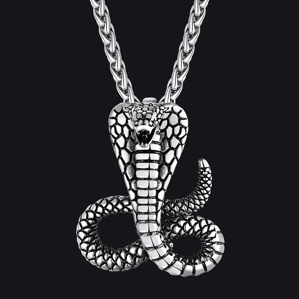 Punk Cobra Sanke Pendant Necklace for Men sold by FaithHeart