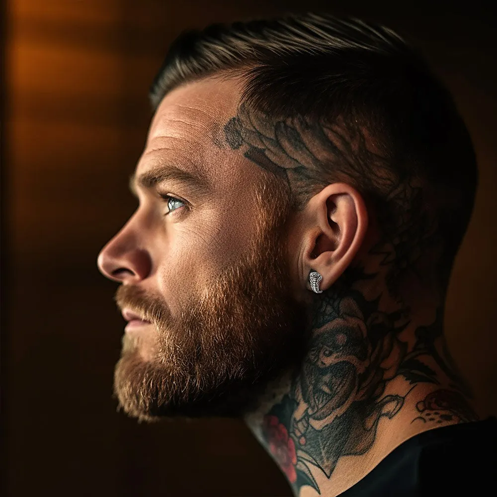 Punk Cobra Snake Stud Earrings for Men sold by FaithHeart product image thumbnail 3
