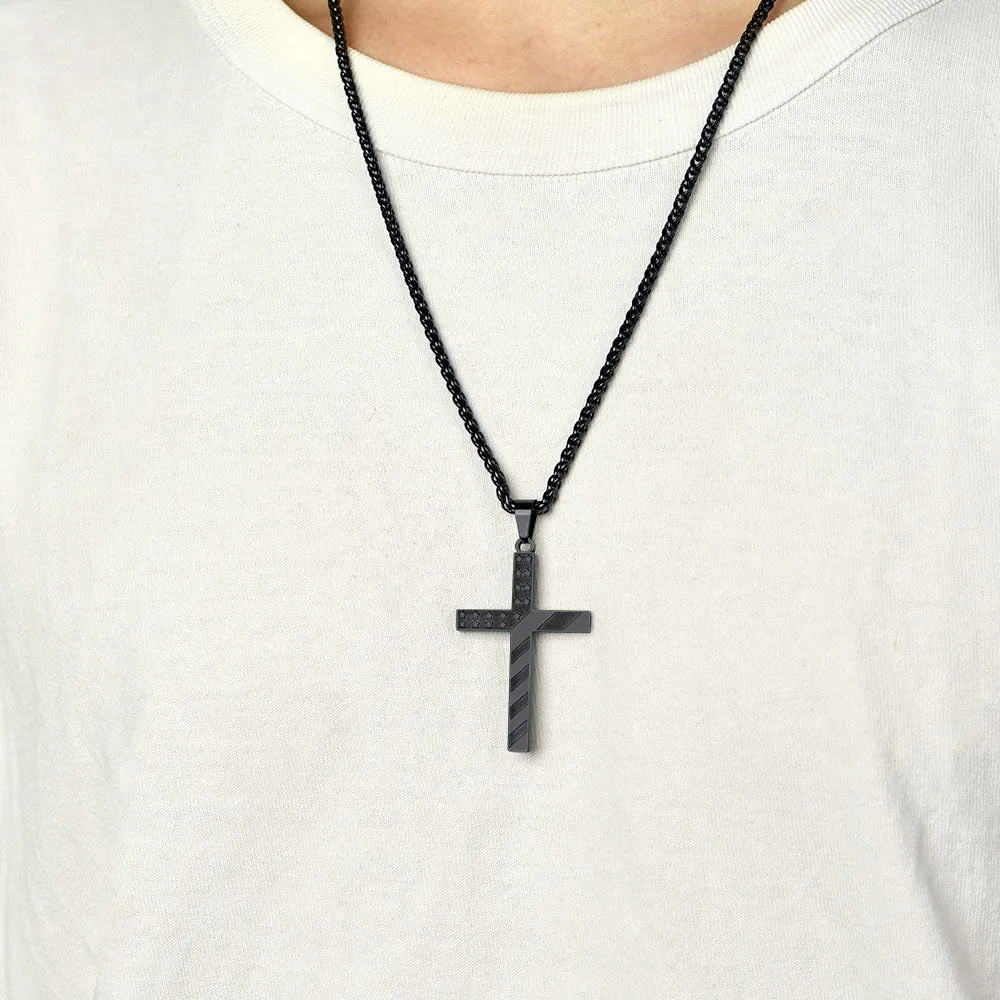 Patriotic American Flag Cross Pendant Necklace for Men Women sold by FaithHeart product image thumbnail 2