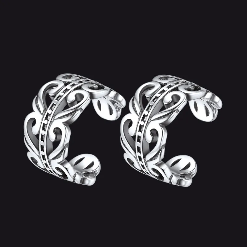 Silver Celtic Ear Cuff Earrings for Men Women sold by FaithHeart