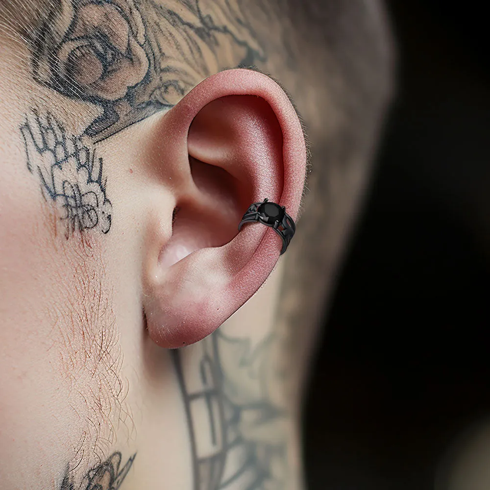 Sterling Silver Celtic Birthstone Ear Cuffs Earrings for Men Women sold by FaithHeart product image thumbnail 2