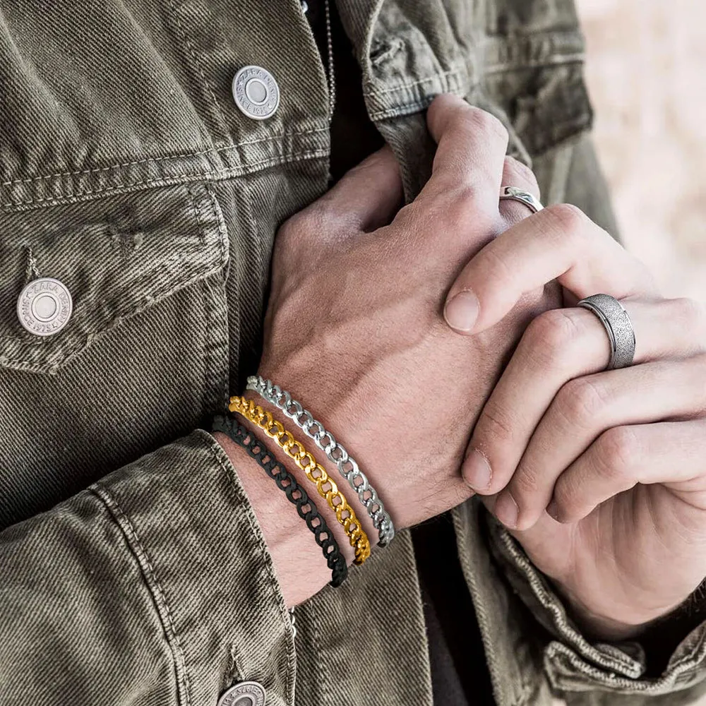 Cuban Link Chain Bracelet For Men sold by FaithHeart product image thumbnail 4