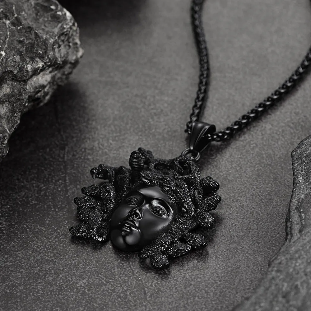 Vintage Medusa Necklace Amulet Pendant for Women Men sold by FaithHeart product image thumbnail 5