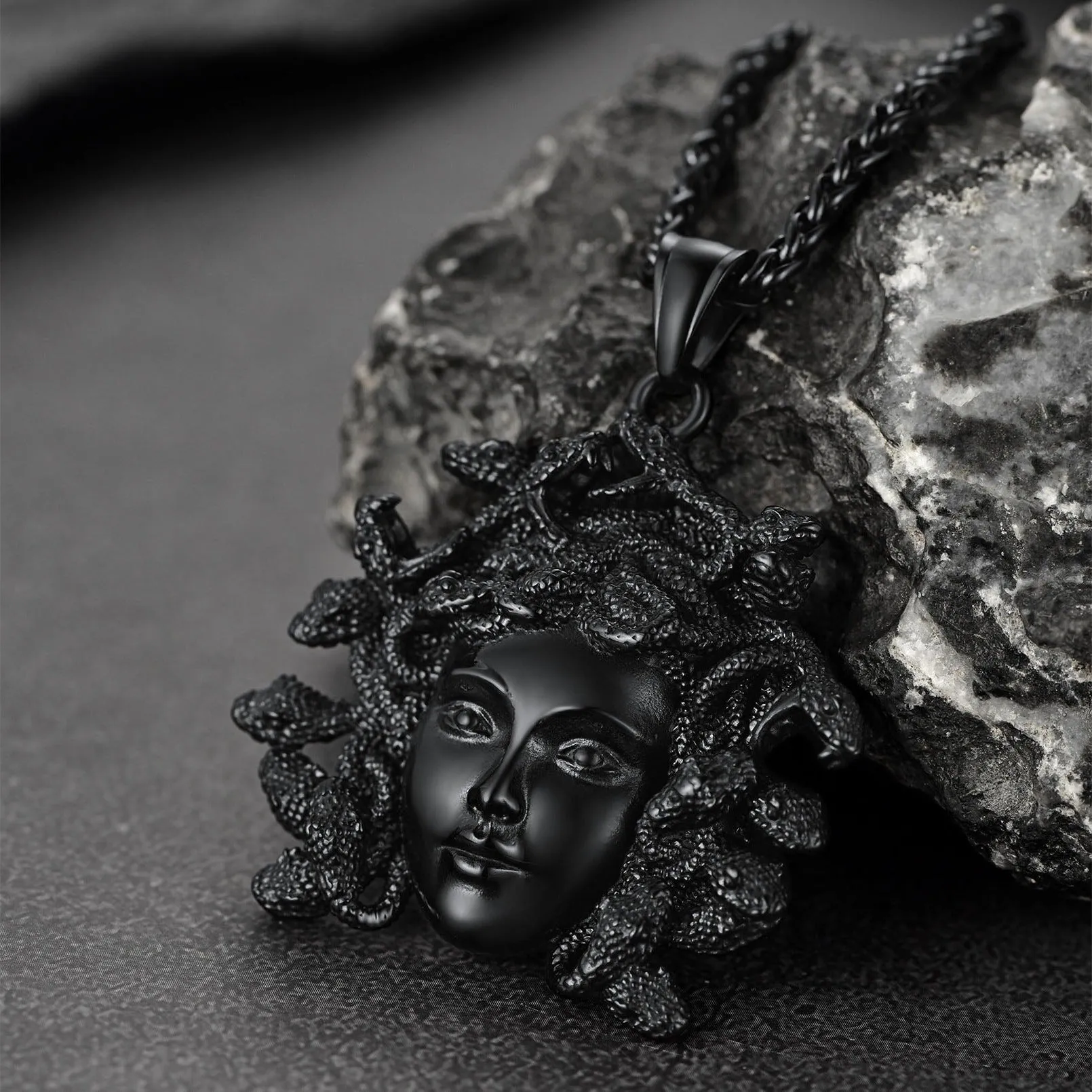 Vintage Medusa Necklace Amulet Pendant for Women Men sold by FaithHeart product image thumbnail 4