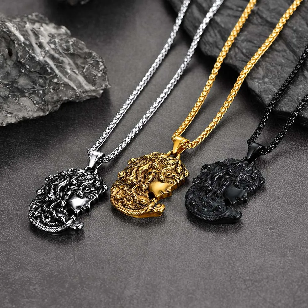 Greek Mythology Medusa Pendant Necklace Stainless Steel sold by FaithHeart product image thumbnail 3