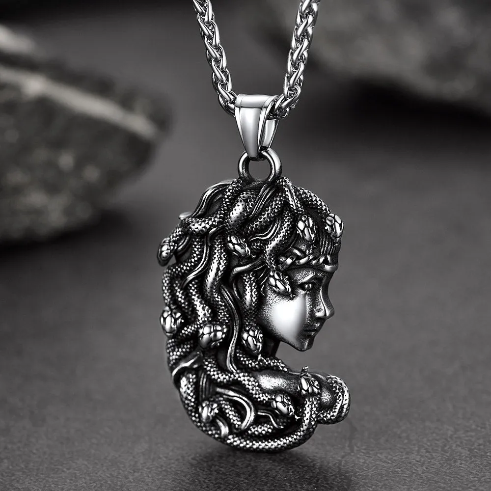 Greek Mythology Medusa Pendant Necklace Stainless Steel sold by FaithHeart product image thumbnail 4