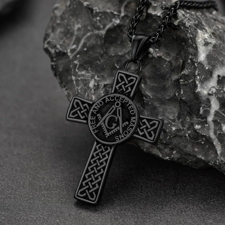 Masonic Celtic Cross Pendant Necklace for Men sold by FaithHeart product image thumbnail 5
