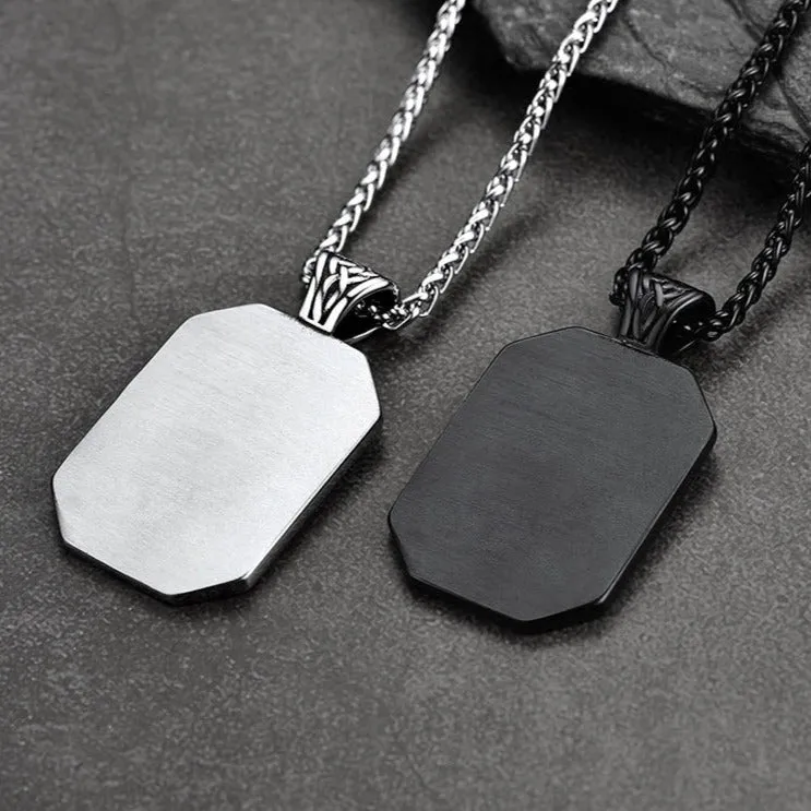 Engraved Freemason Masonic Dog Tag Necklace for Men sold by FaithHeart product image thumbnail 4