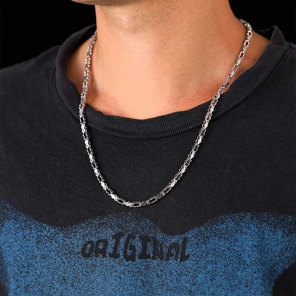 Stainless Steel Biker Chain Necklace with Cross for Men sold by FaithHeart product image thumbnail 2