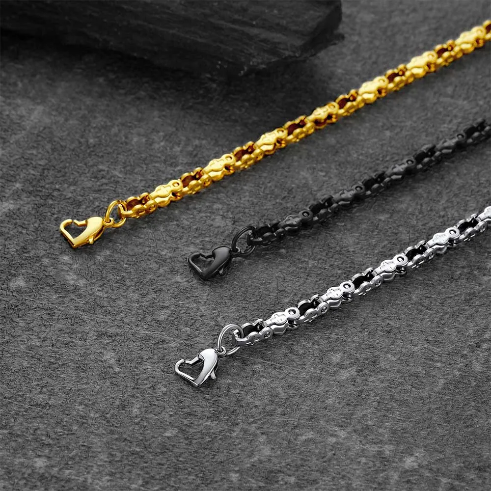 Stainless Steel Biker Chain Necklace with Cross for Men sold by FaithHeart product image thumbnail 3