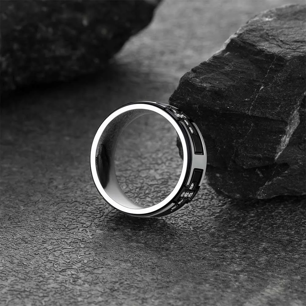 Cross Rings 5A+ Cubic Zirconia Stainless Steel Band Ring sold by FaithHeart product image thumbnail 3