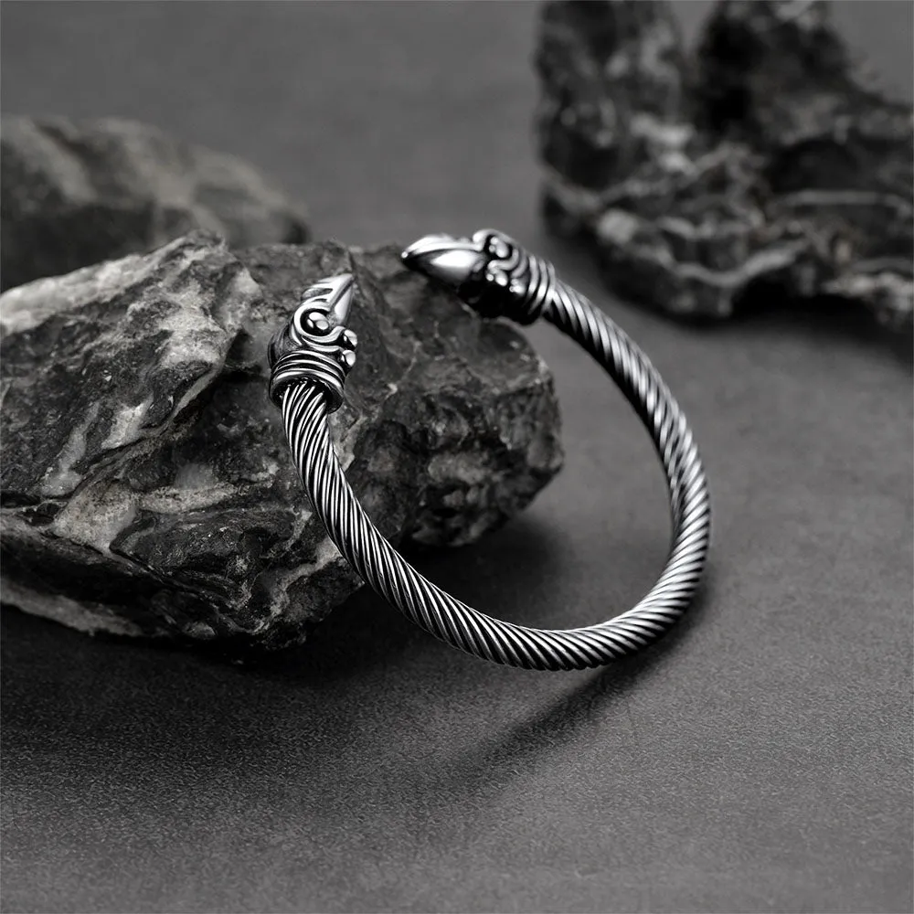 FaithHeart Viking Raven Cuff Bracelet Bangle for Men sold by FaithHeart product image thumbnail 4