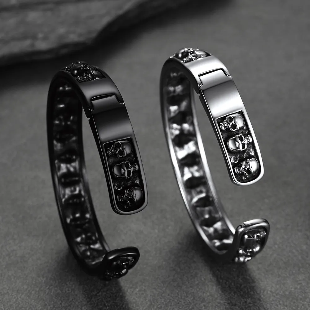 Skull Cuff Bracelet Gothic Punk Bangles for Men sold by FaithHeart product image thumbnail 3