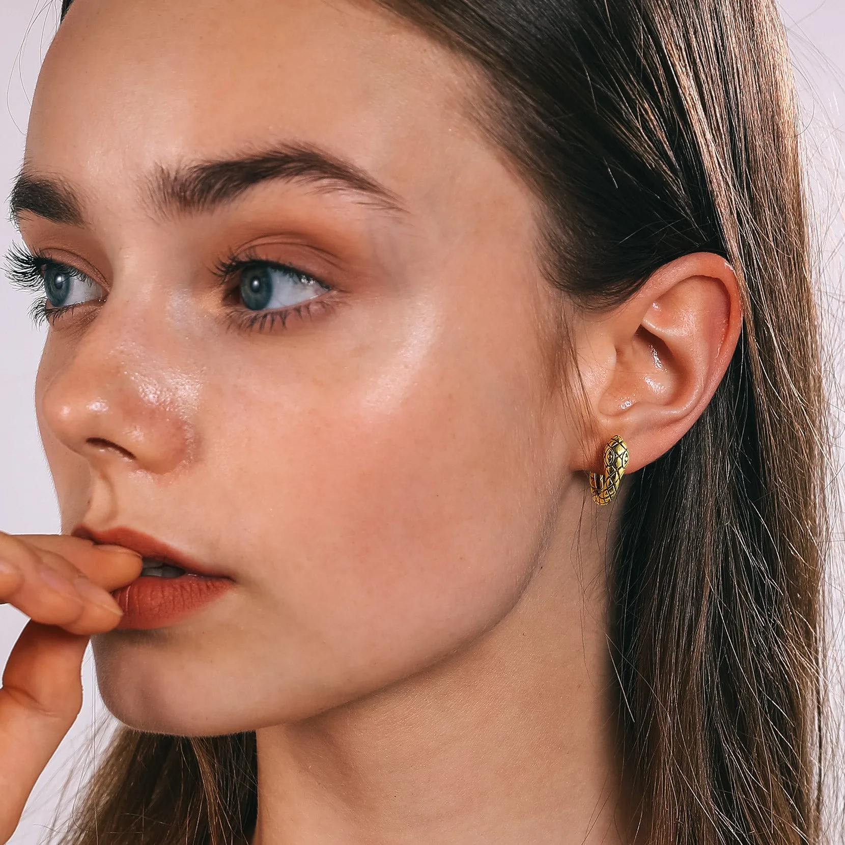 Gothic Snake Huggie Hoop Earrings for Men Women sold by FaithHeart product image thumbnail 3