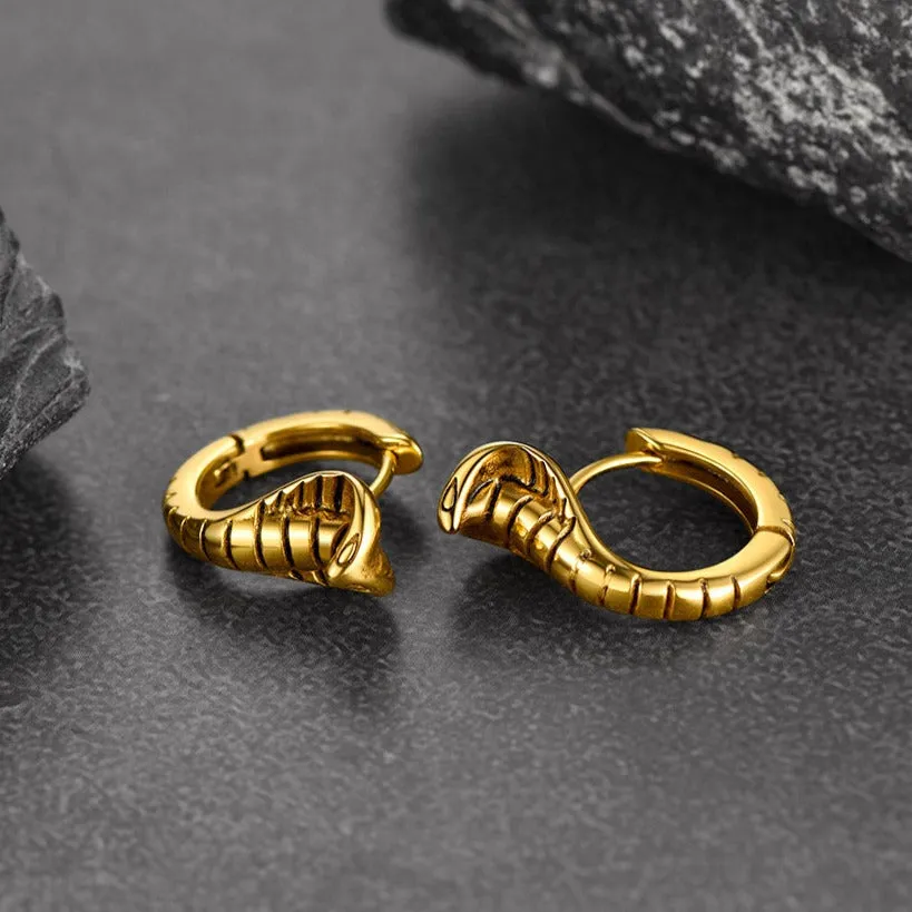 Gothic Punk Snake Hoop Earrings for Men Women sold by FaithHeart product image thumbnail 5