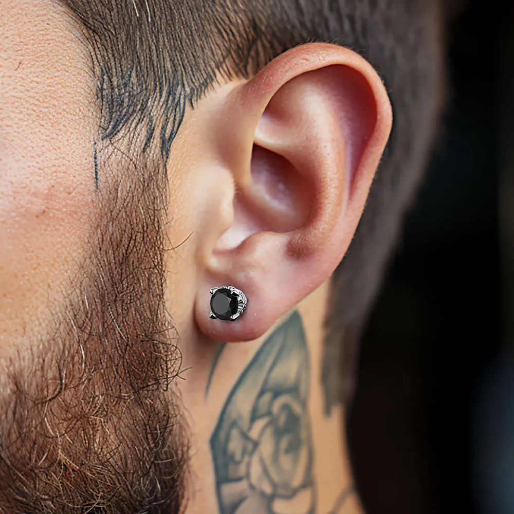 1Ct Moissanite Round Cut Diamond Stud Earrings for Men in 925 Sterling Silver sold by FaithHeart product image thumbnail 5