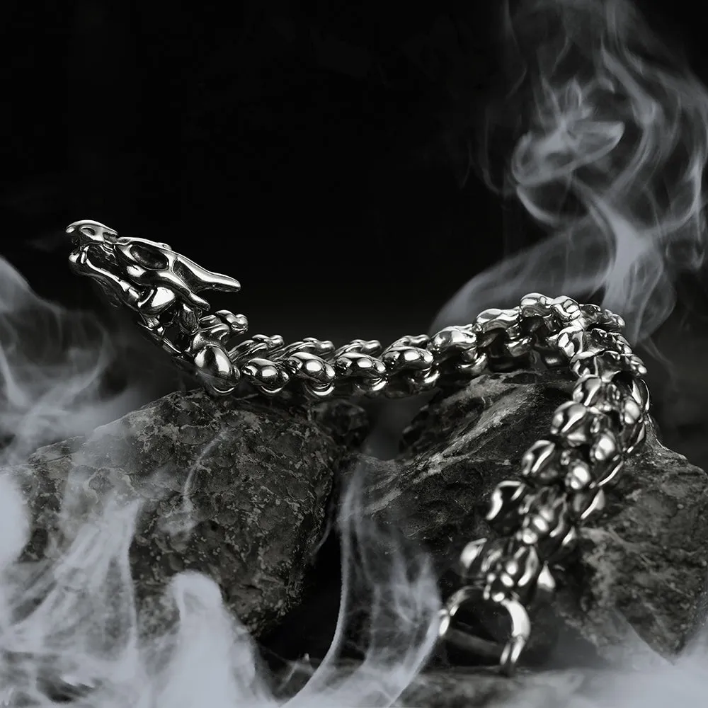 Viking Dragon Head Bracelet Stainless Punk Bracelet sold by FaithHeart product image thumbnail 5