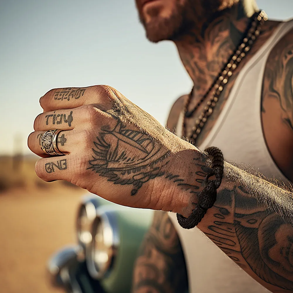 Viking Snake Jörmungandr Bracelet Stainless Steel Bangle Bracelet sold by FaithHeart product image thumbnail 2