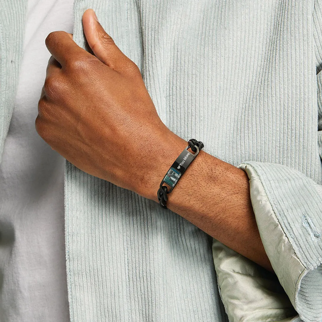 Customized Photo Cuban Chain Link Bracelet with Picture Gift for Men sold by FaithHeart product image thumbnail 2