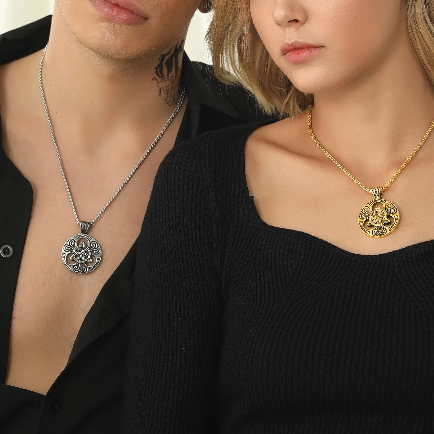 Vintage Celtic Trinity Knot Necklace Amulet Pendant for Men sold by FaithHeart product image thumbnail 2