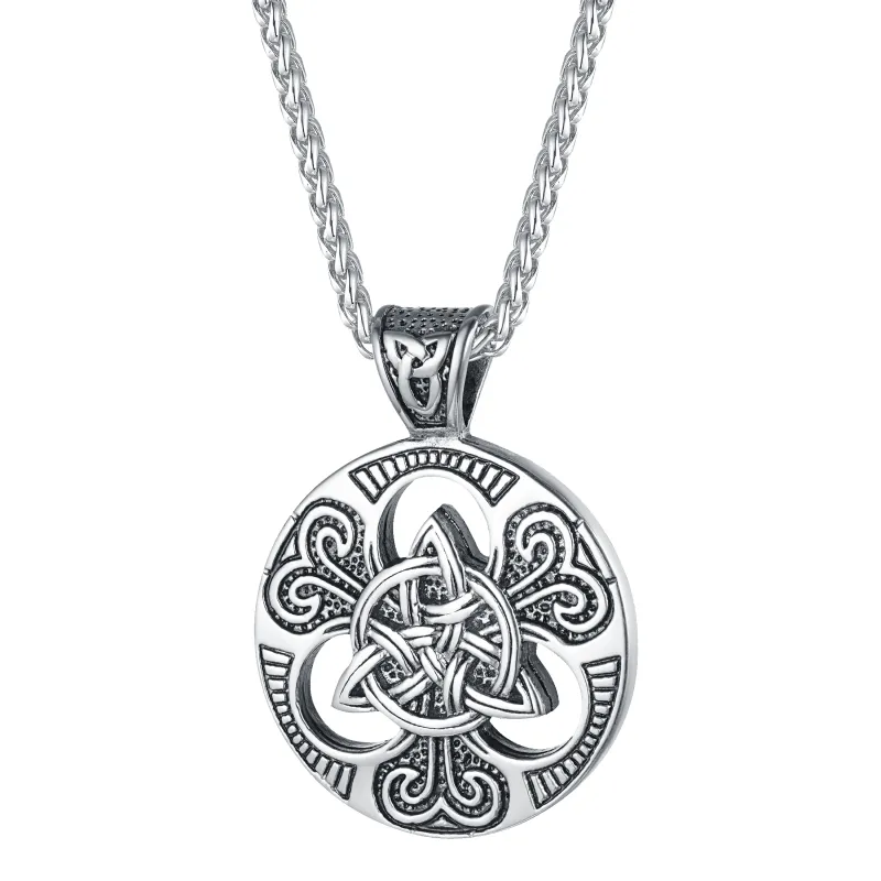 Vintage Celtic Trinity Knot Necklace Amulet Pendant for Men sold by FaithHeart
