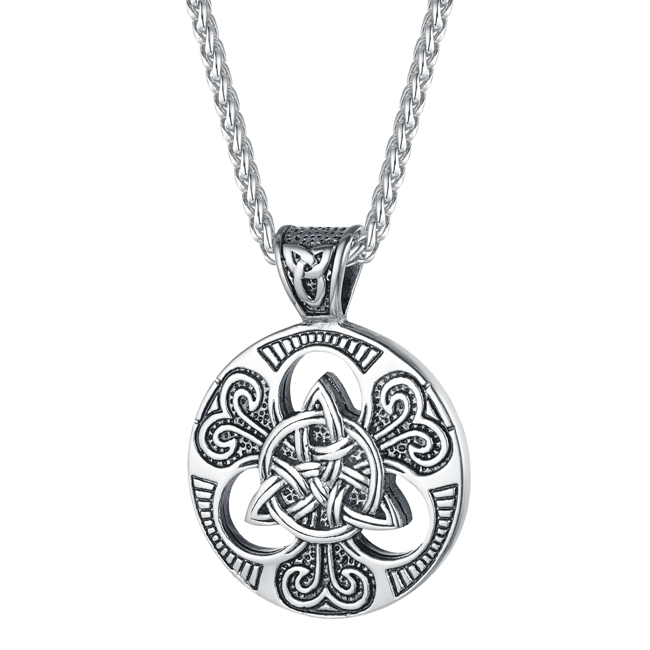 Vintage Celtic Trinity Knot Necklace Amulet Pendant for Men sold by FaithHeart