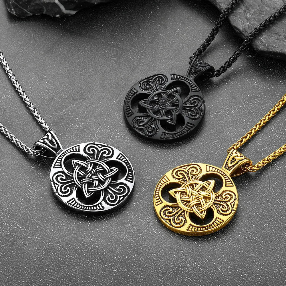 Vintage Celtic Trinity Knot Necklace Amulet Pendant for Men sold by FaithHeart product image thumbnail 3